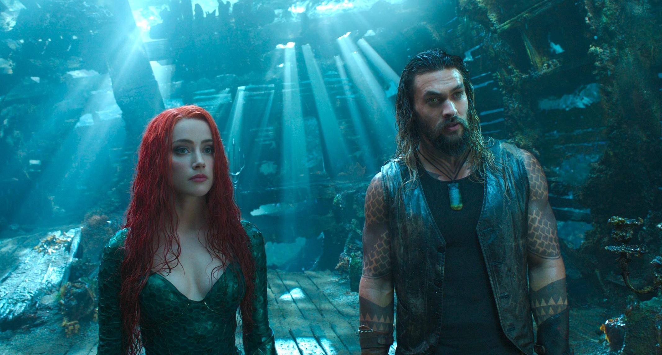 Jason Momoa and Amber Heard in 'Aquaman.'