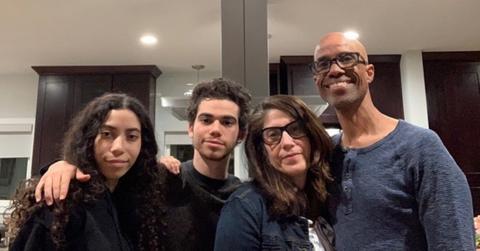 Cameron Boyce with his mom, dad, and sister.