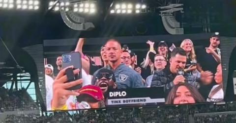Diplo at Raider's game