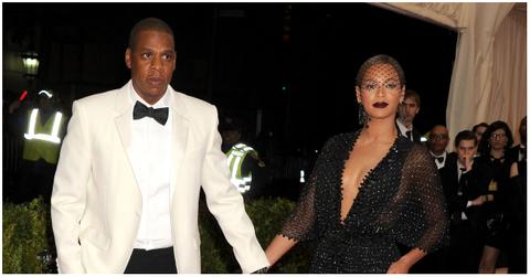 (l-r): Jay-Z and Beyonce at the 2014 Met Gala