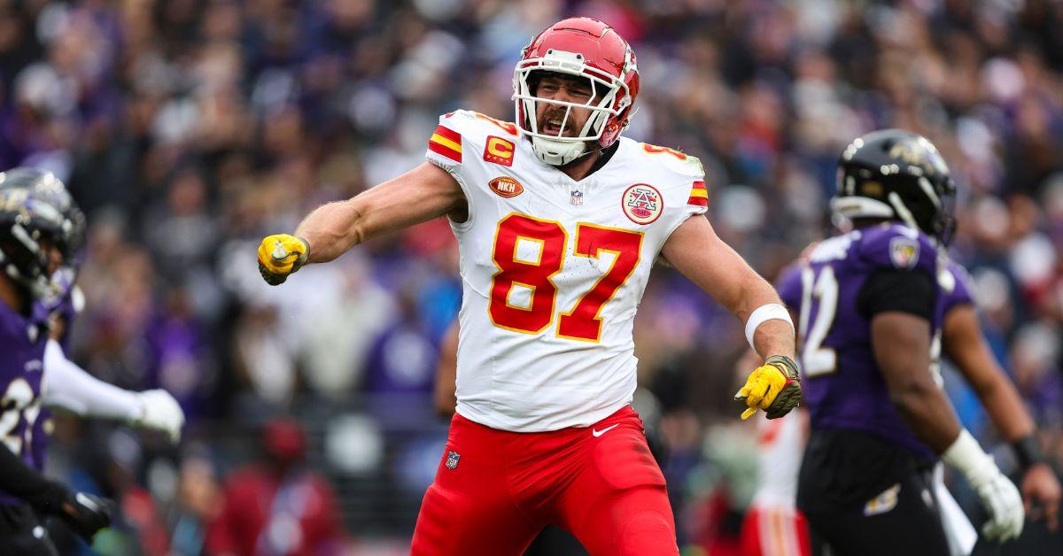 Travis Kelce #87 of the Kansas City Chiefs