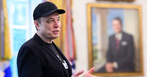 Elon Musk speaking in the Oval Office.