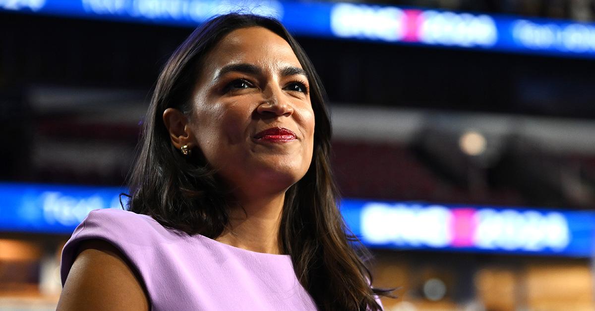 Alexandria Ocasio-Cortez at the Democratic National Convention. 