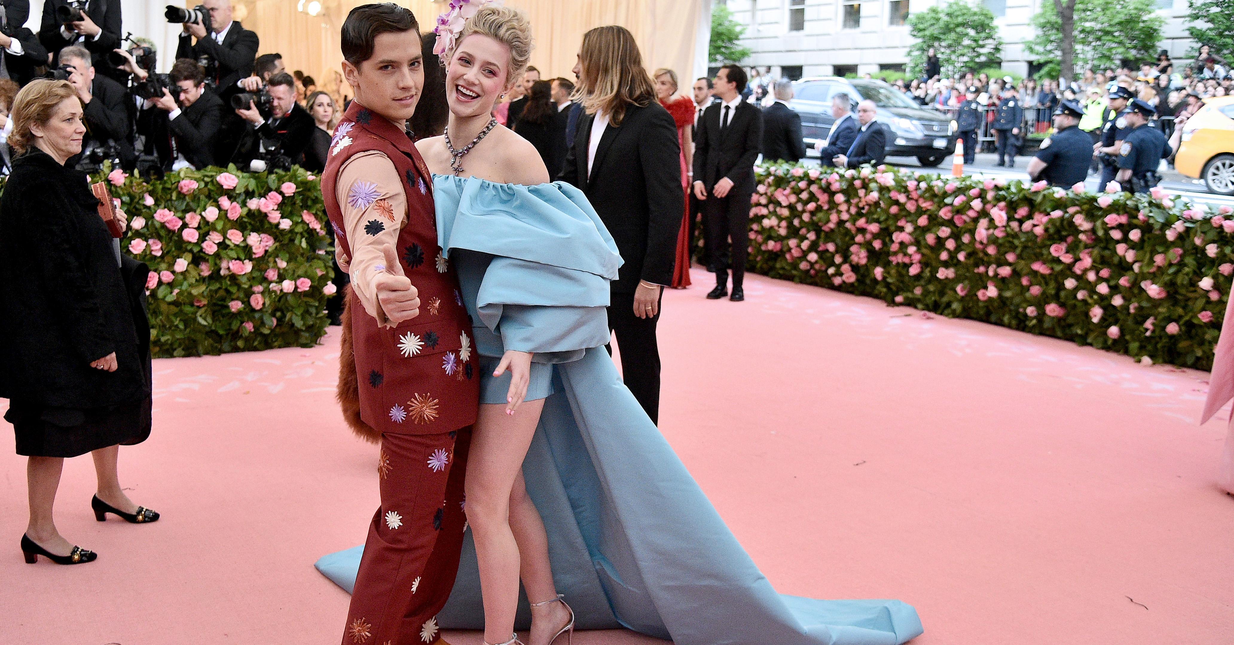 Cole Sprouse and Lili Reinhart attend the Met Gala.