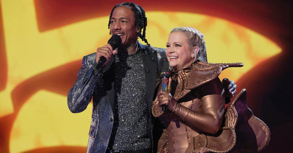 Melissa Joan Hart and Nick Cannon on 'The Masked Singer' Apr 12, 2023