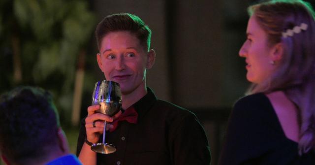 Xander Boger looking at Vanessa Pappa on 'The Ultimatum: Queer Love'