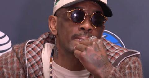 Kyrie Irving at a press conference after the Lakers-Mavs game.