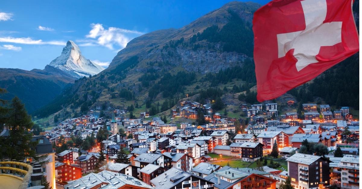 zermatt village with view of matterhorn in the swiss alps picture id