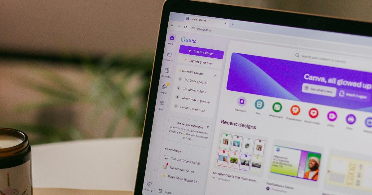 Canva open on a computer