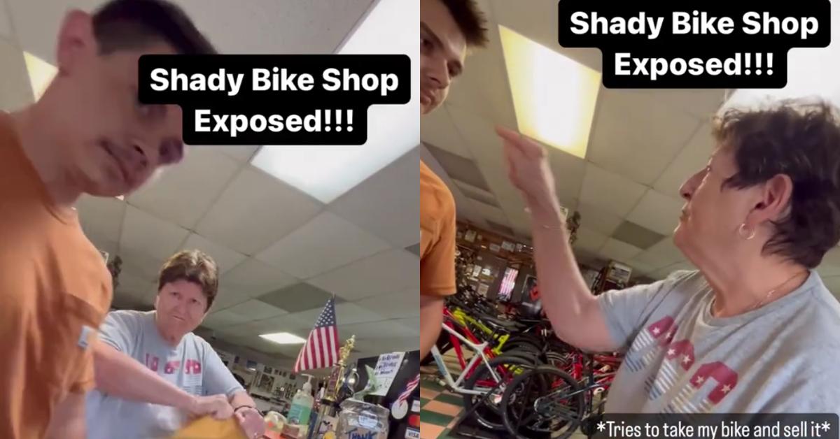 Karen Bike Shop Owner Tries to Steal Bike