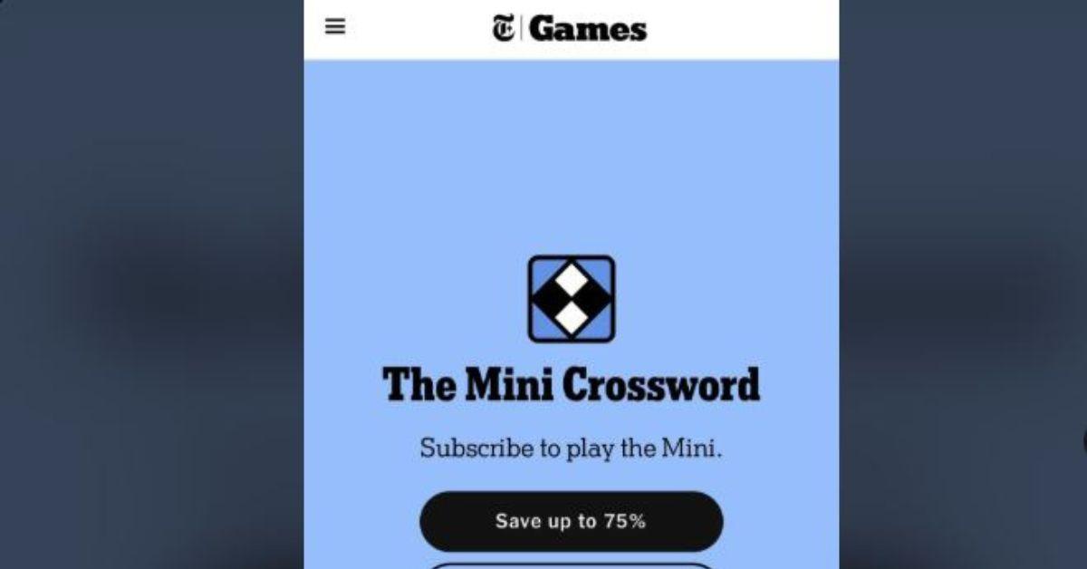 Why Did 'NYT' Lock the Mini Crossword Your Daily Joy, Paywalled