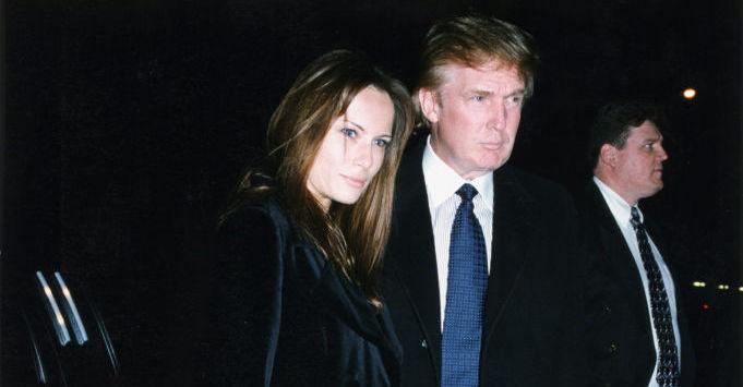 A young Donald and Melania Trump