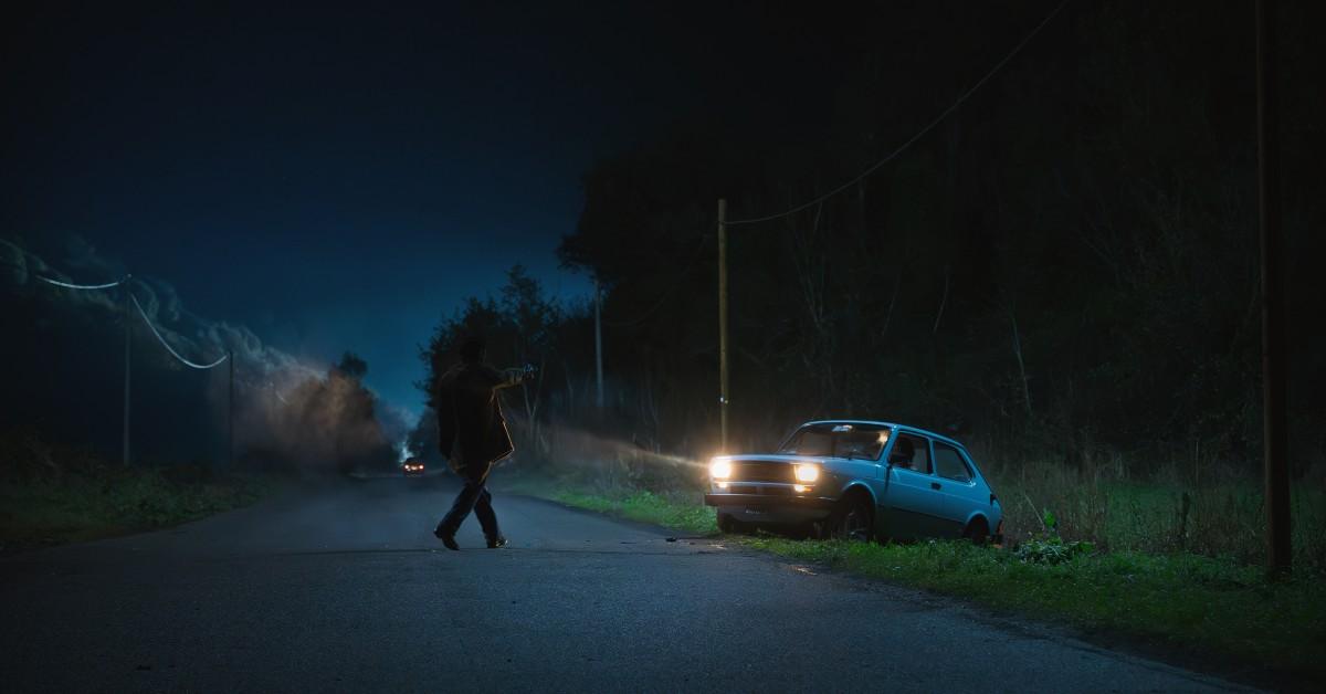 Production still of the Monster of Florence from Netflix