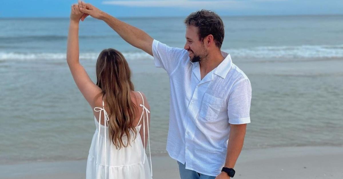 Maddie and Jason Duggar on a beach