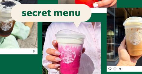 Starbucks Secret Menu promo.