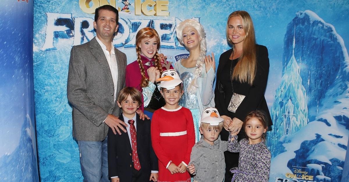 NEW YORK, NY - NOVEMBER 11: Donald Trump Jr. poses with wife Vanessa Trump and their children at Disney On Ice Presents Frozen at Barclays Center on November 11, 2014 in New York City. (Photo by Jerritt Clark/WireImage)