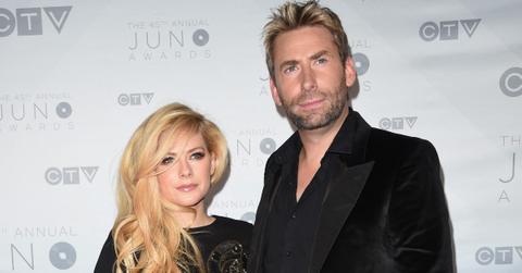 Avril Lavigne (L) and Chad Kroeger arrive at the 2016 Juno Awards