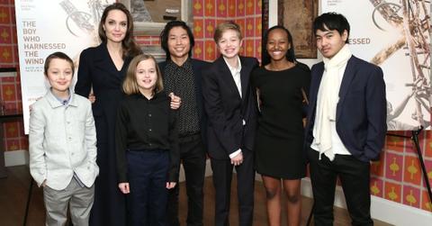 Angelina Jolie and family (L-R): Knox, Vivienne, Pax, Shiloh, Zahara, and Maddox