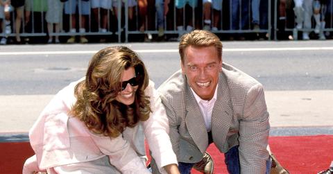 Arnold Schwarzenegger (R) and wife Maria Shriver during Arnold Schwarzenegger Footprint Ceremony at Mann's Chinese Theater in Hollywood, CA