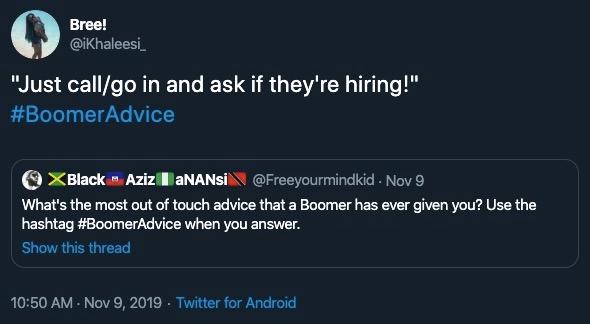 boomer advice