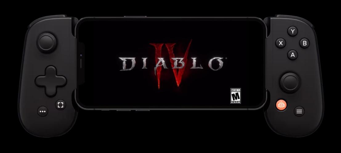 The Backbone One running Diablo IV.