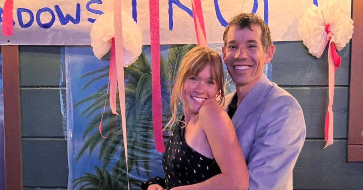 Alex Honnold and Sanni McCandless Honnold posing for a prom picture. 