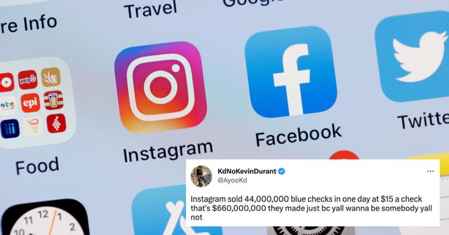 what do the blue checks mean on instagram