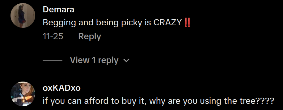 angel tree ungrateful