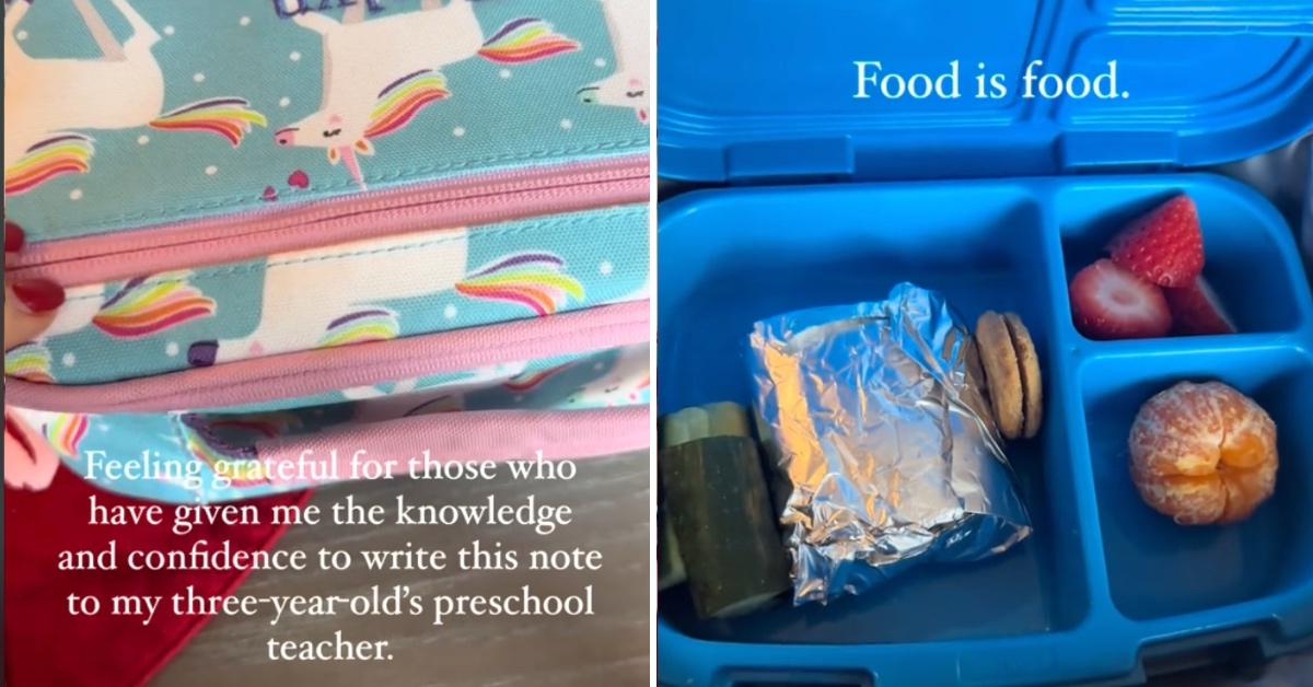 Mom Left a Note for Teacher After She Told Preschooler When to Eat What