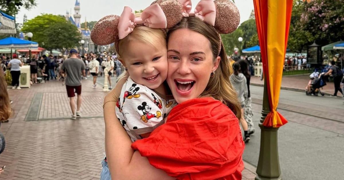 Whitney Leavitt with her daughter t Disneyland