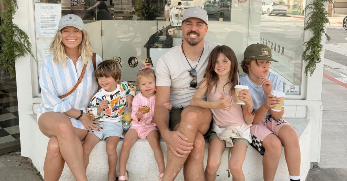 Amanda Frances with her husband and kids in Studio City.
