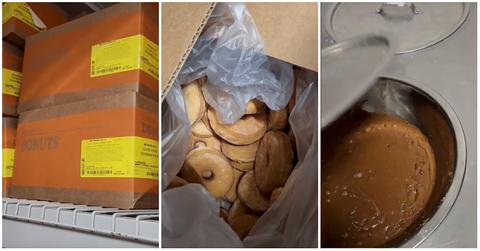 Video of Walmart employee alleging the store doesn't make their donuts fresh.