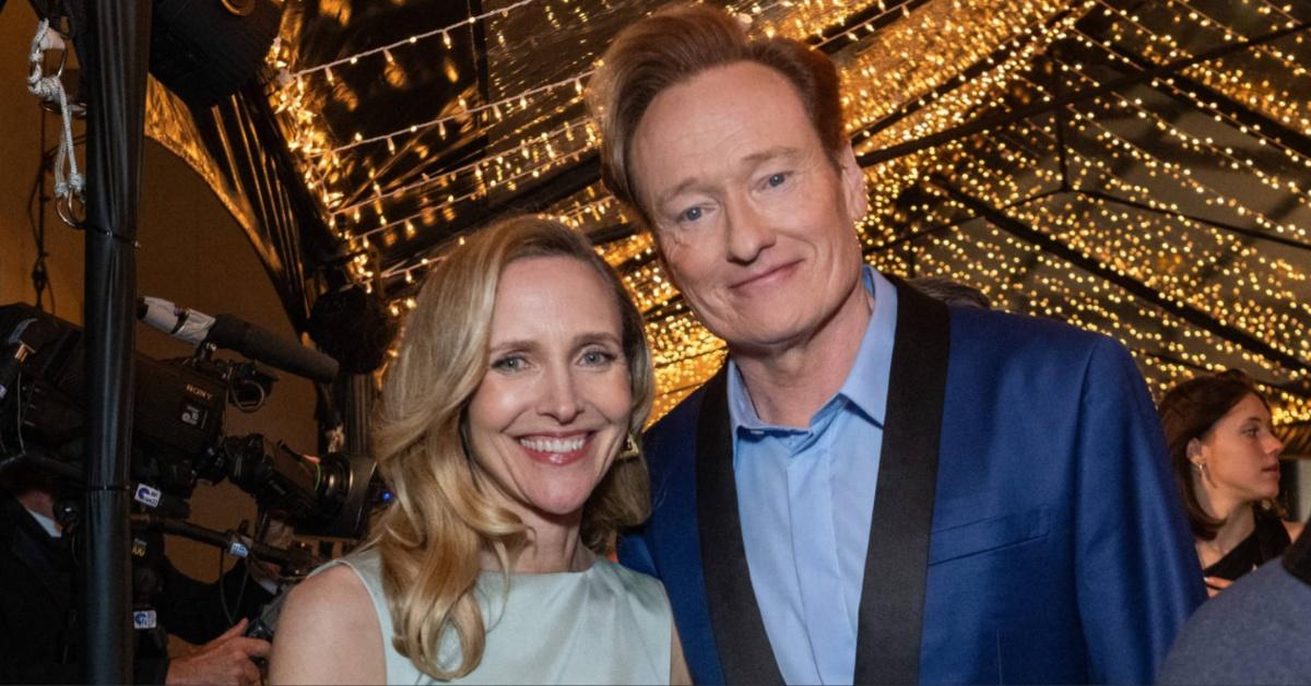 Conan O'Brien and his wife, Liza O'Brien.
