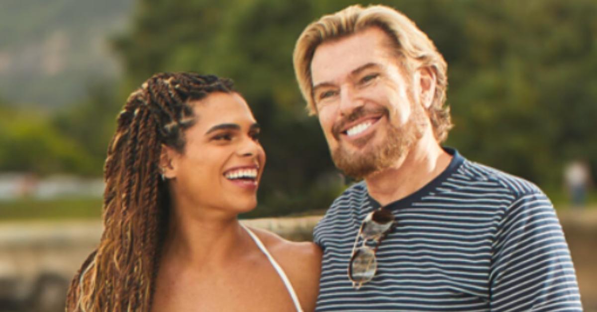 Alliya Batista and Shawn Finch smile and pose for their official '90 Day Fiancé: Love in Paradise' Season 4 portrait.