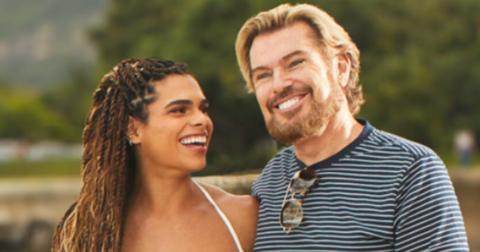 Alliya Batista and Shawn Finch smile and pose for their official '90 Day Fiancé: Love in Paradise' Season 4 portrait.