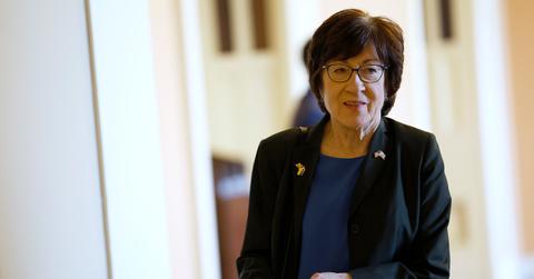 Susan Collins in the Senate on Feb. 7, 2024.