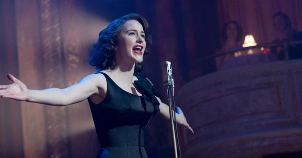 Midge Maisel (Rachel Brosnahan) performing in 'The Marvelous Mrs. Maisel'