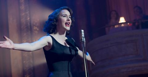 Midge Maisel (Rachel Brosnahan) performing in 'The Marvelous Mrs. Maisel'