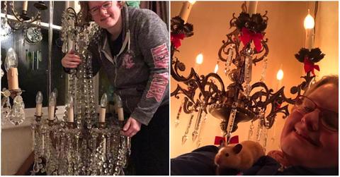 woman marries chandelier header