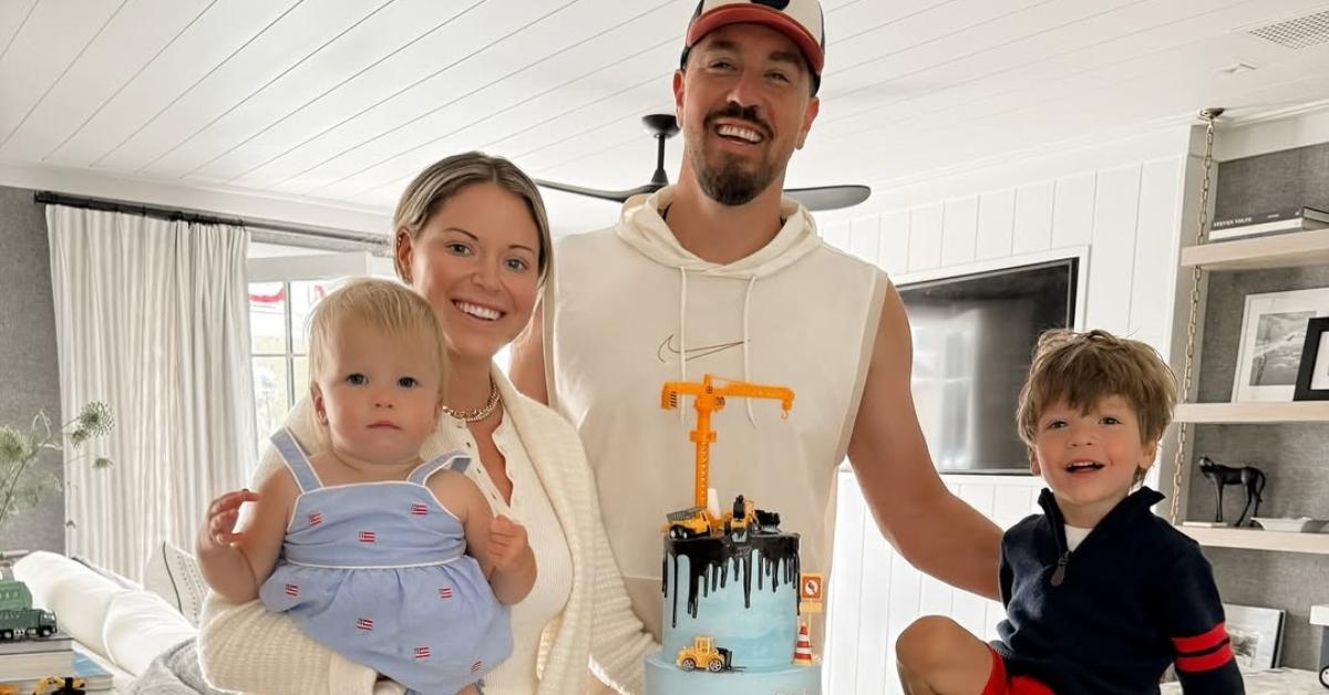 Amanda Frances with her family in their home.