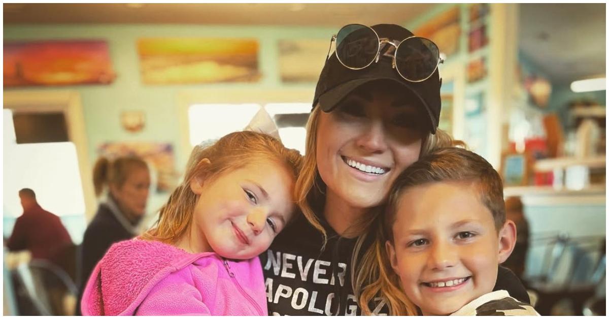 (l-r): Lailah, Olivia Leedham, and David Eason's son, Kaden