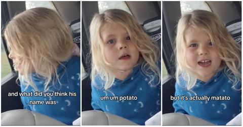 tiktok user @twinmomtrying's daughter