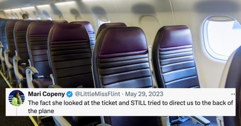 An empty flight behind a comment about a Delta worker being racist.