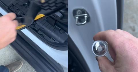A customer finds a hidden airtag in their rental car