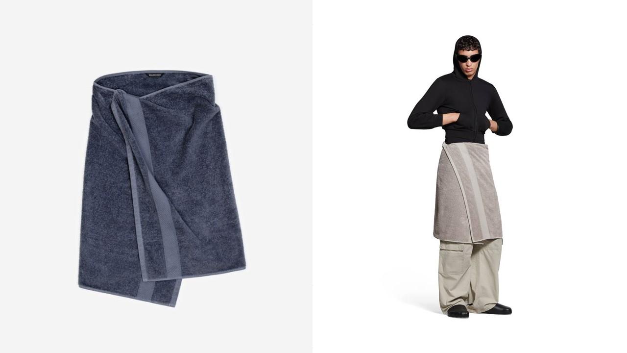 Balenciaga's towel skirt has been roasted online