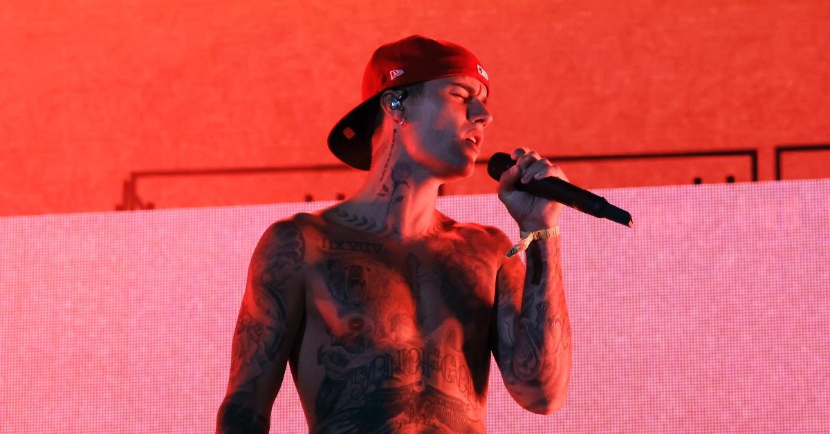 Justin Bieber performs at Coachella Music Festival.