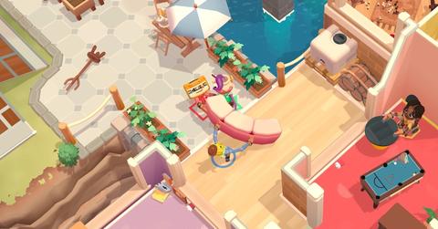 Two characters carrying a couch in 'Moving Out 2'