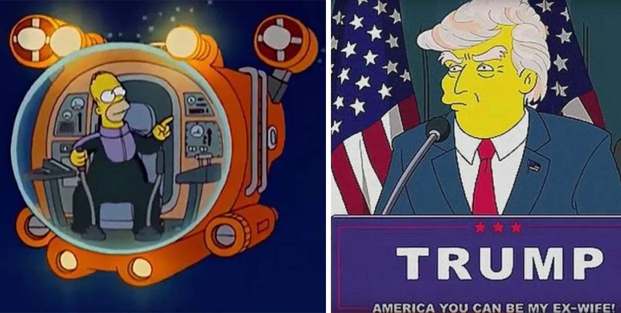 What are some examples to times 'The Simpsons' have predicted the