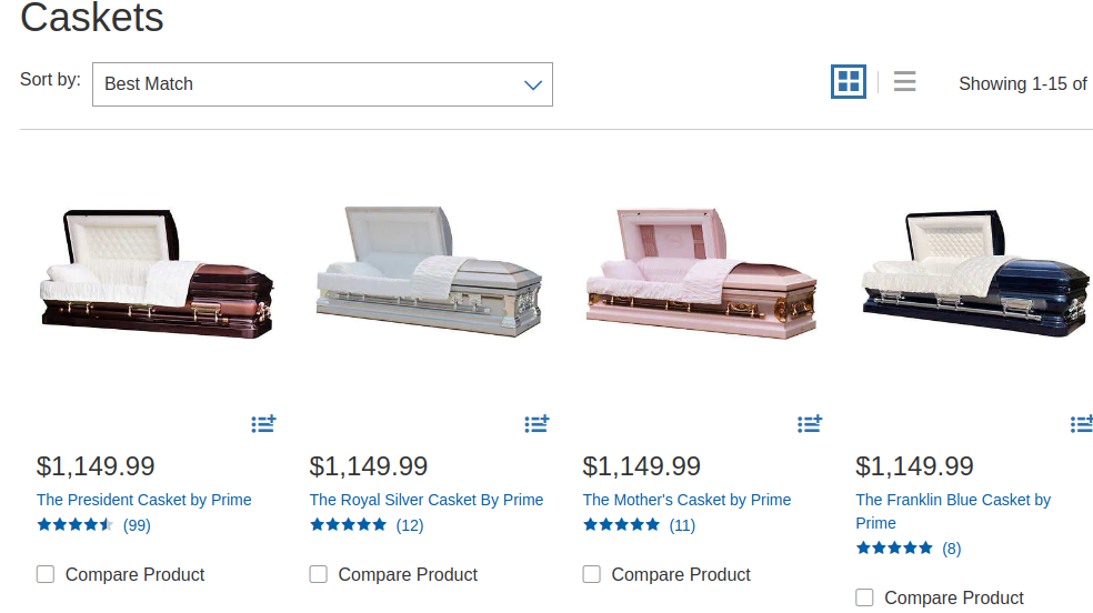 costco caskets