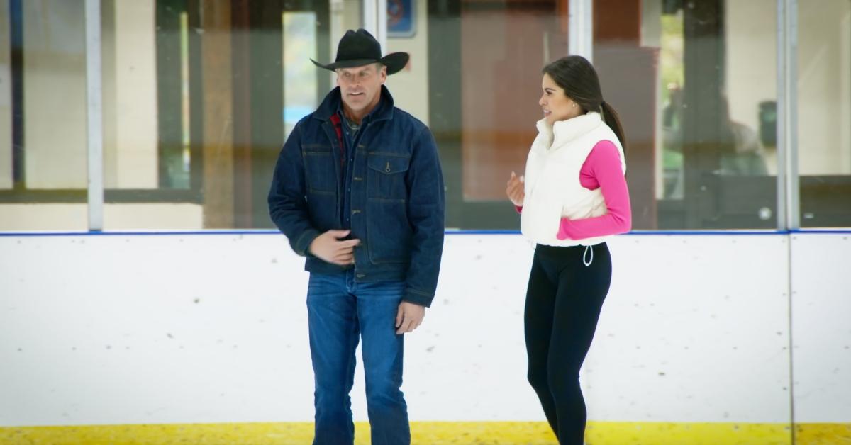 Ty and Melody at an ice skating rink on Farmer Wants a Wife